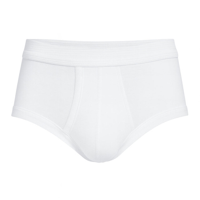 Maison-solfin - Slip ouvert homme uni en coton blanc – 5