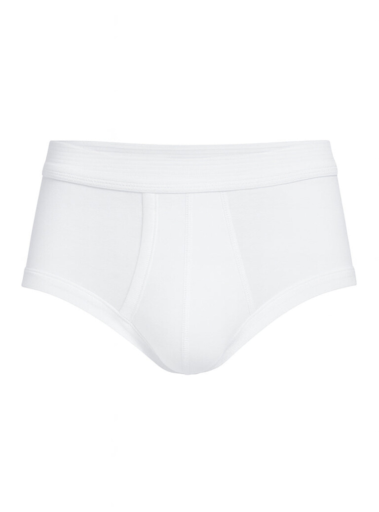 Maison-solfin - Slip ouvert homme uni en coton blanc – 5