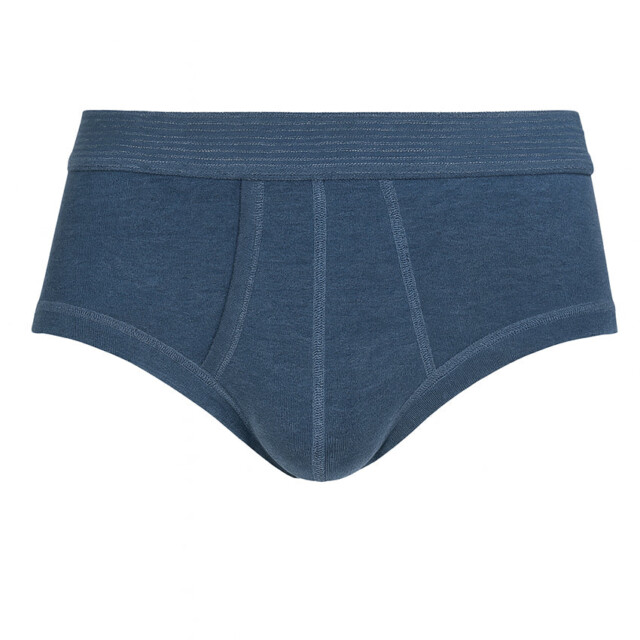 Maison-solfin - Slip ouvert homme uni en coton bleu – 5