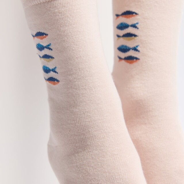 Maison Broussaud - Les poissons Armor-lux x Maison Broussaud - chaussettes femme - coton rose – 39/41 / ROSE