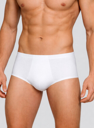 MAISON SOLFIN - Slip homme uni en coton blanc