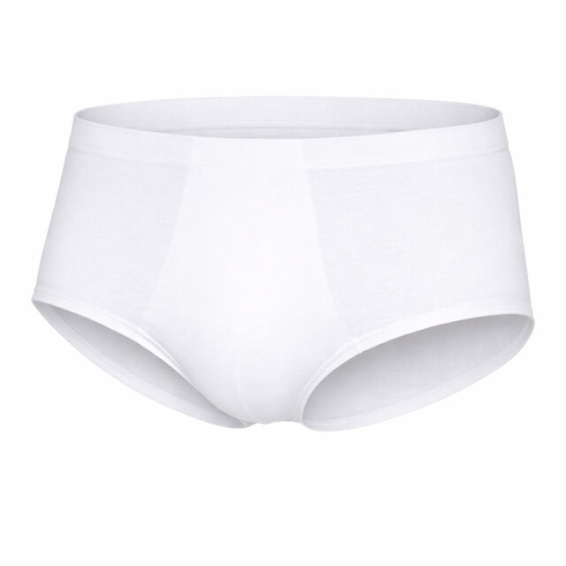 Maison-solfin - Slip homme uni en coton blanc – 5