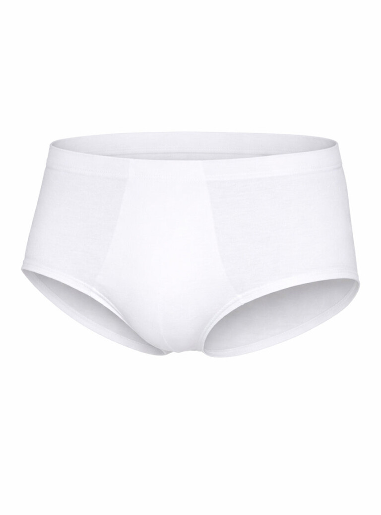 Maison-solfin - Slip homme uni en coton blanc – 5