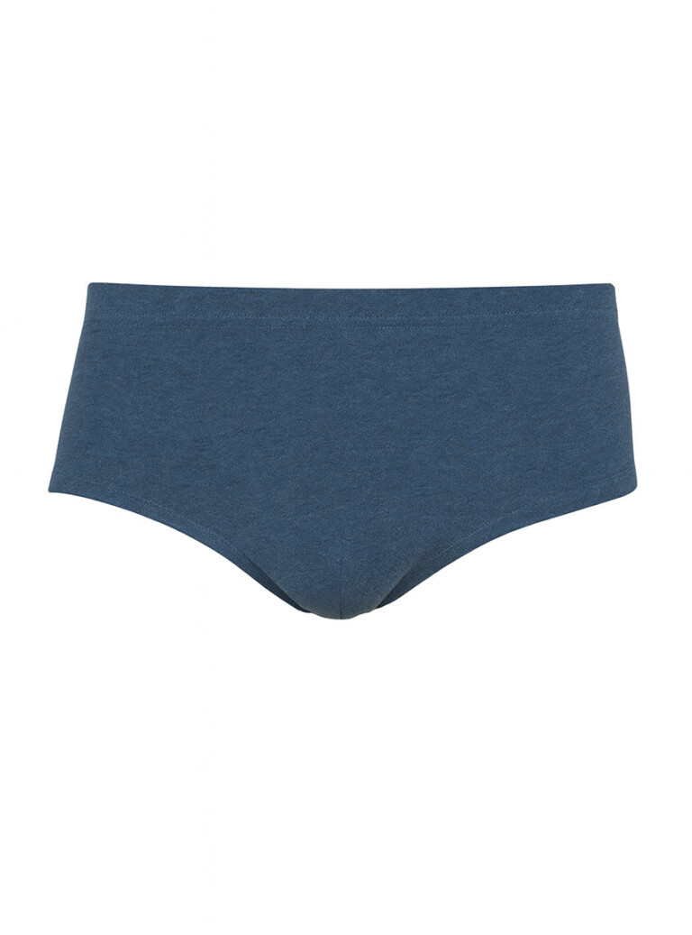 Maison-solfin - Slip homme uni en coton bleu – 5