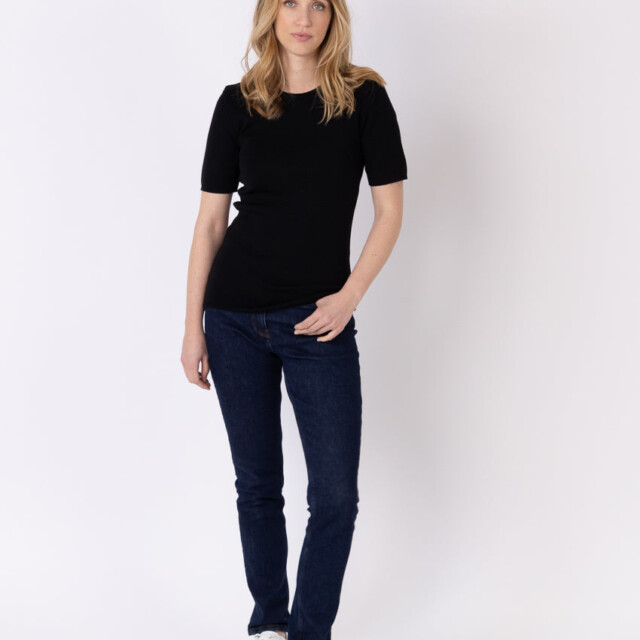 Maison-solfin - Tee-shirt thermique femme en laine merinos noir – 5