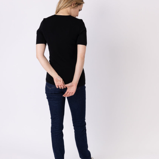 Maison-solfin - Tee-shirt thermique femme en laine merinos noir – 5