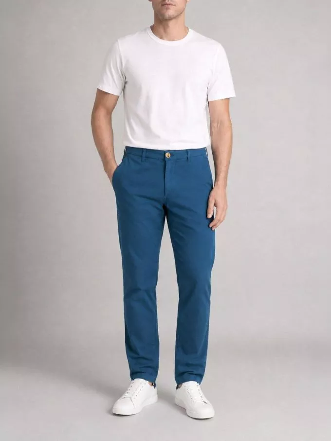 163nx00 fd3x bb0bb1 bleuardoi 01 1083 - CHINO AJUSTE 163N coton bio filidenim flex uni bleu ardoise Homme