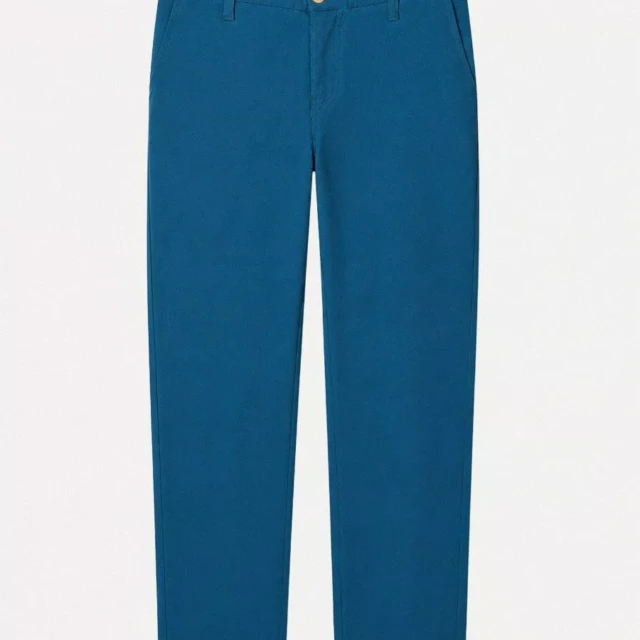 1083 - CHINO AJUSTE 163N coton bio filidenim flex uni bleu ardoise Homme