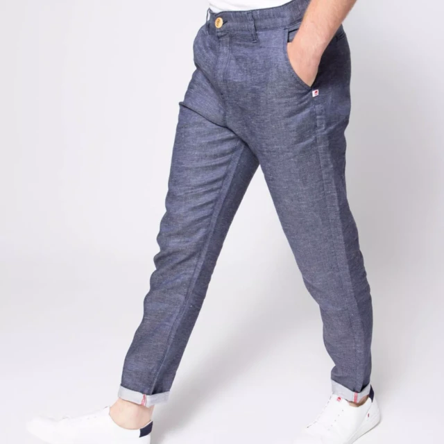1083 - CHINO LIN CAROTTE 168N denimoriginal bleu Homme