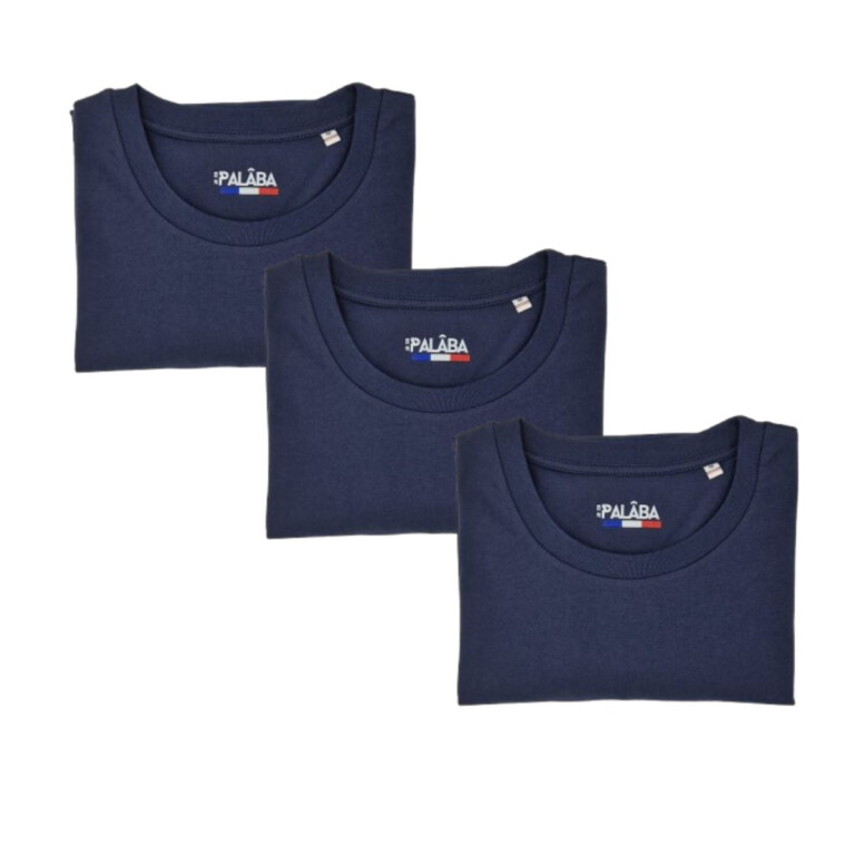 PALÂBA - Tshirt bleu marine - Lot de 3 – XXL