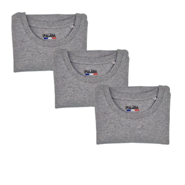 PALÂBA - T shirt gris Lot de 3 – XXXL