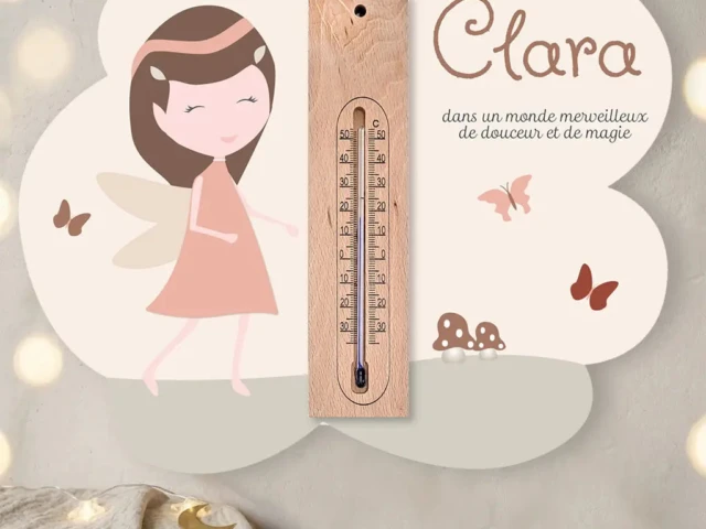 Atelier Baby’Sphère - Thermomètre intérieur décoratif personnalisé - Collection Rêves Enchantés