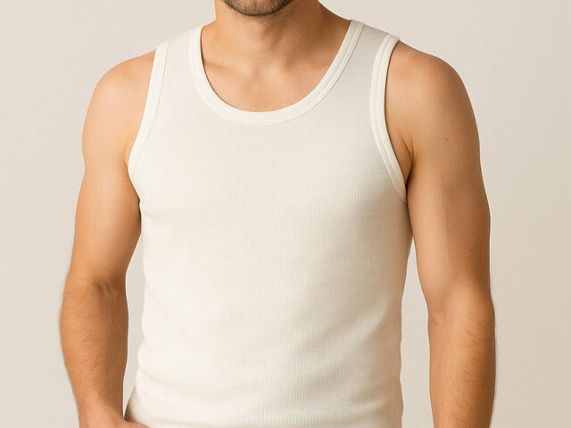 Maison-solfin - Débardeur thermique homme fin laine blanc naturel – 5