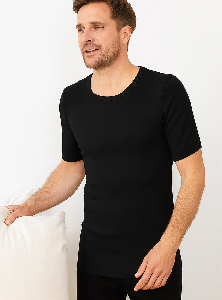 206 NOI 1 t shirt homme mc laine noir d5851a9e 013e 4937 b67e e3cce2feb3ad Maison-solfin - Tee-shirt thermique fin homme laine mérinos noir – 4