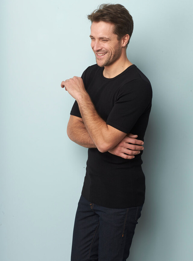 Maison-solfin - Tee-shirt thermique fin homme laine mérinos noir – 4