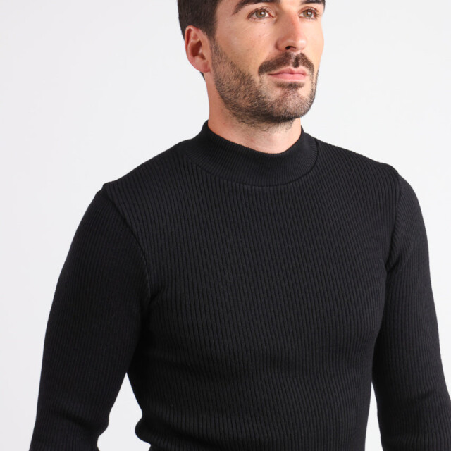 Maison-solfin - Pull homme 100% laine mérinos Noir – 5