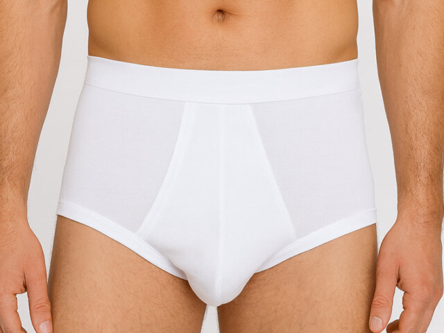 209 1 1 slip ouvert homme coton blanc Maison Solfin - Slip ouvert homme taille haute en coton blanc – 6