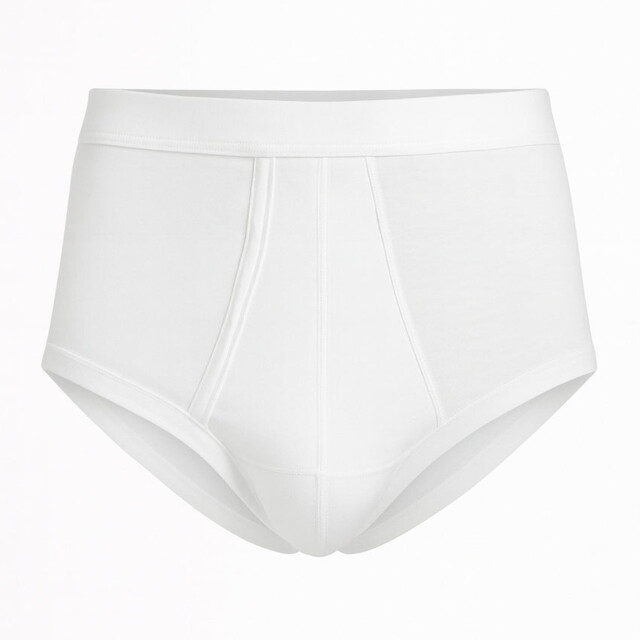 Maison Solfin - Slip ouvert homme taille haute en coton blanc – 6