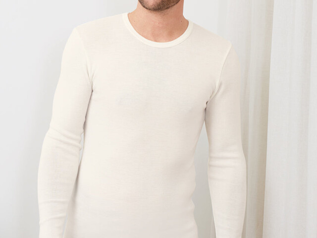220 NAT tee shirt ml homme laine blanc naturel Maison-solfin - Tee-shirt manches longues thermique homme blanc naturel – 5