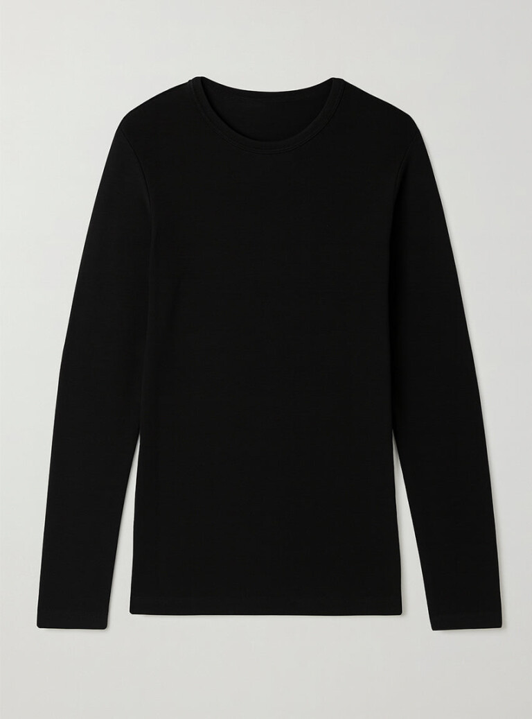 Maison-solfin - Tee-shirt manches longues thermique homme en laine noir – 5