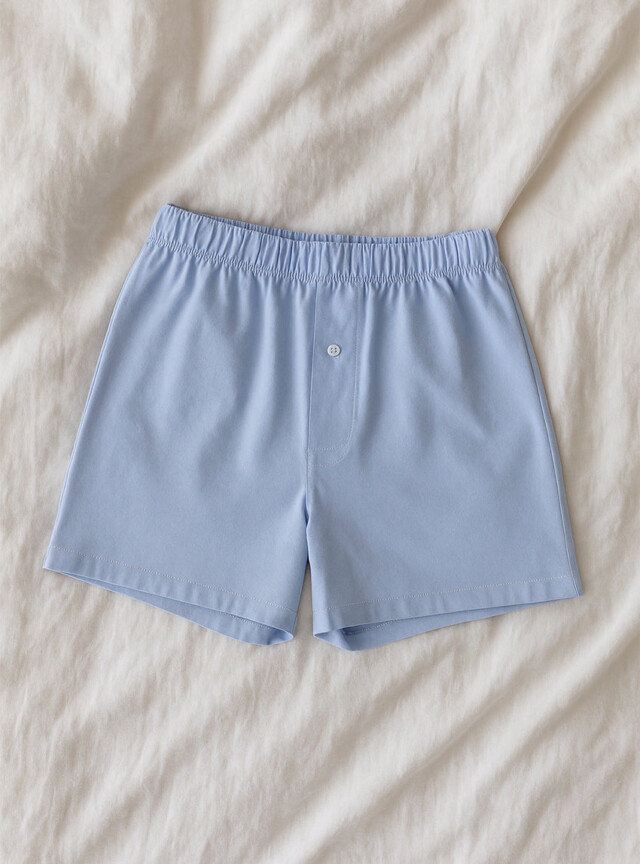 Maison-solfin - Caleçon homme en coton bleu – 4