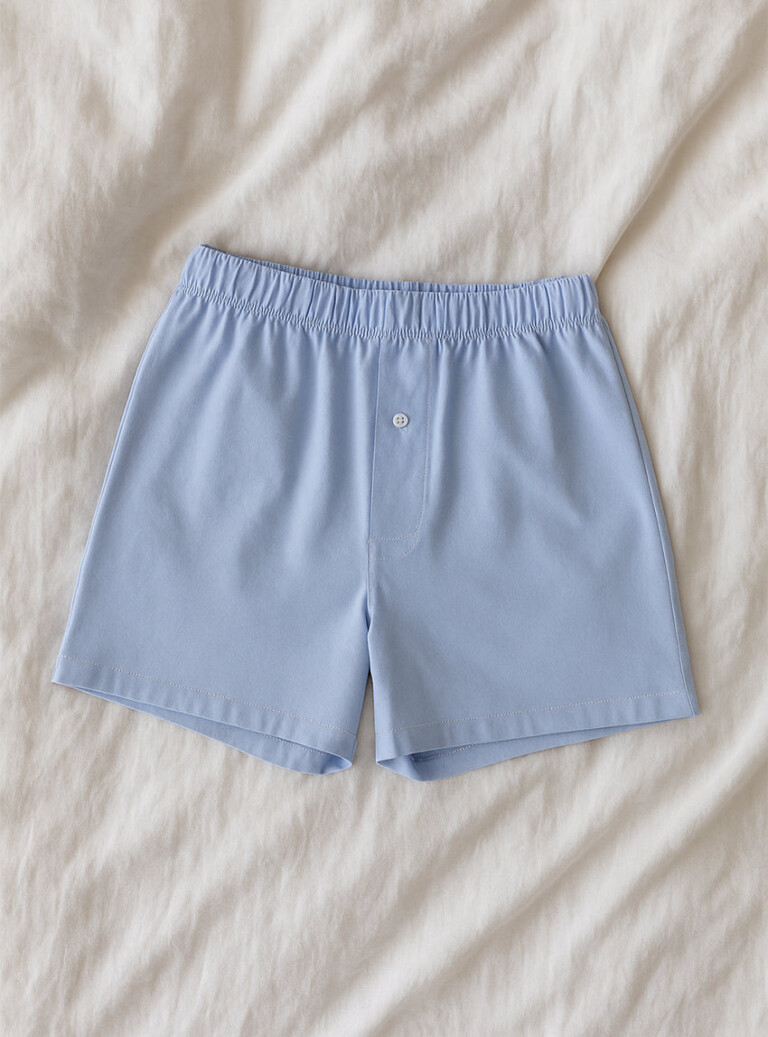 Maison-solfin - Caleçon homme en coton bleu – 4