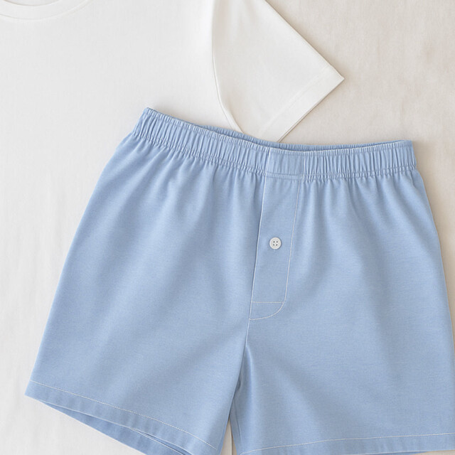 Maison-solfin - Caleçon homme en coton bleu – 4