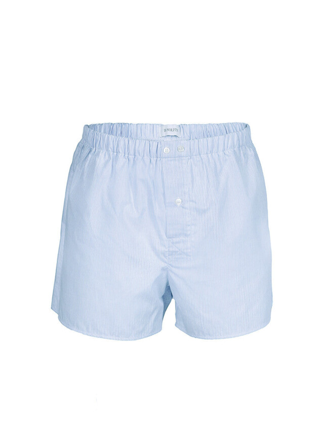 MAISON SOLFIN - Caleçon homme coton rayé bleu