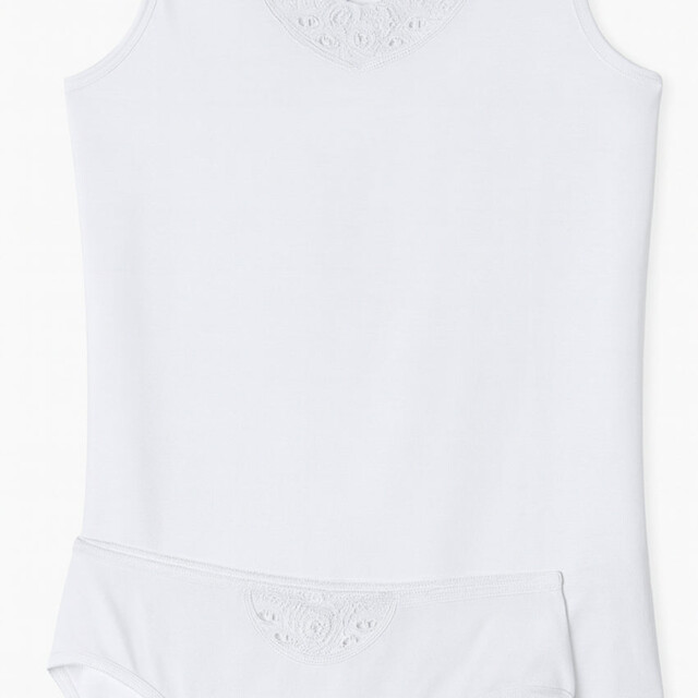 Maison-solfin - Culotte dentelle femme en coton blanc – 52