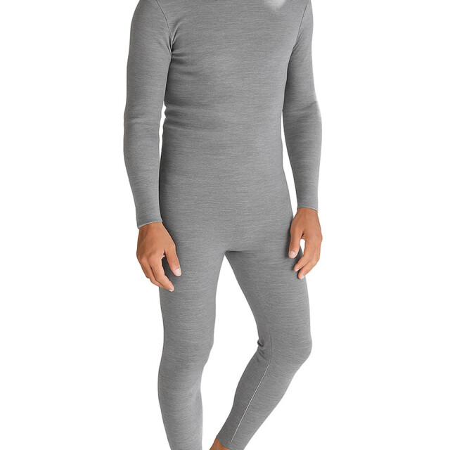 Maison-solfin - Caleçon long homme en laine mérinos gris léger – 5