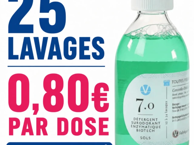 25 Lavages de sols dans un flacon nettoyant sols enzymatiques N°7.0 VHYG 1 VHYG -