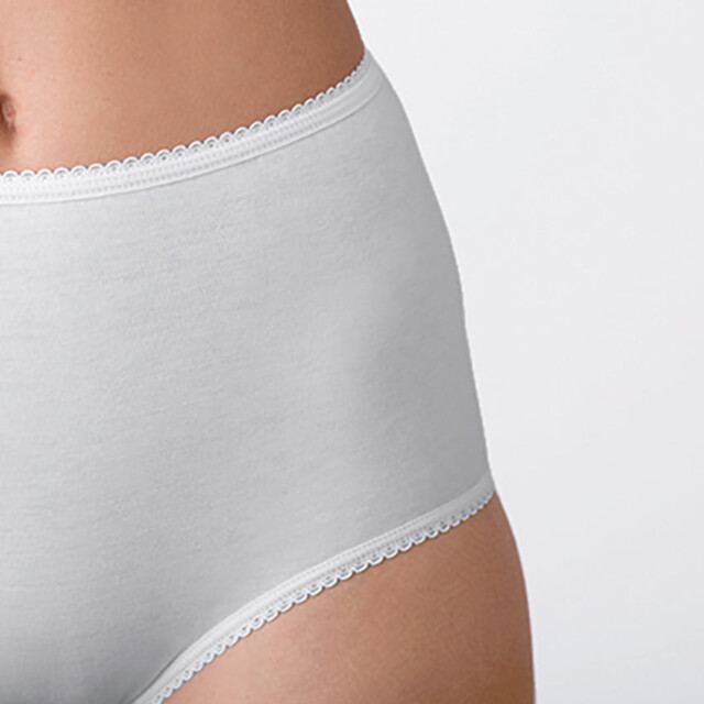 Maison-solfin - Culotte femme unie taille haute blanche – 54