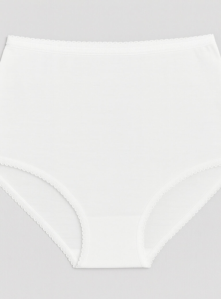 Maison Solfin - Culotte unie femme coton blanc – 52