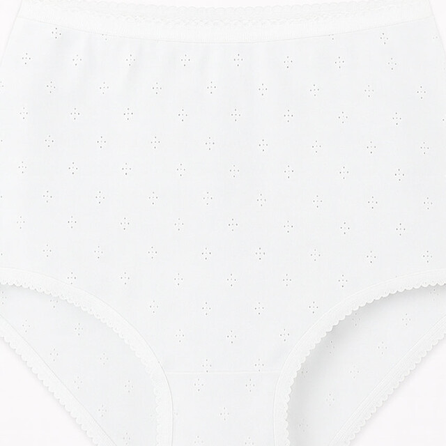 Maison Solfin - Culotte femme maille fantaisie blanche – 54