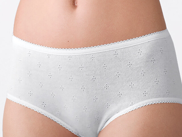 273 1 culotte maille fantaisie coton blanc Maison Solfin - Culotte maille fantaisie en coton blanc – 50