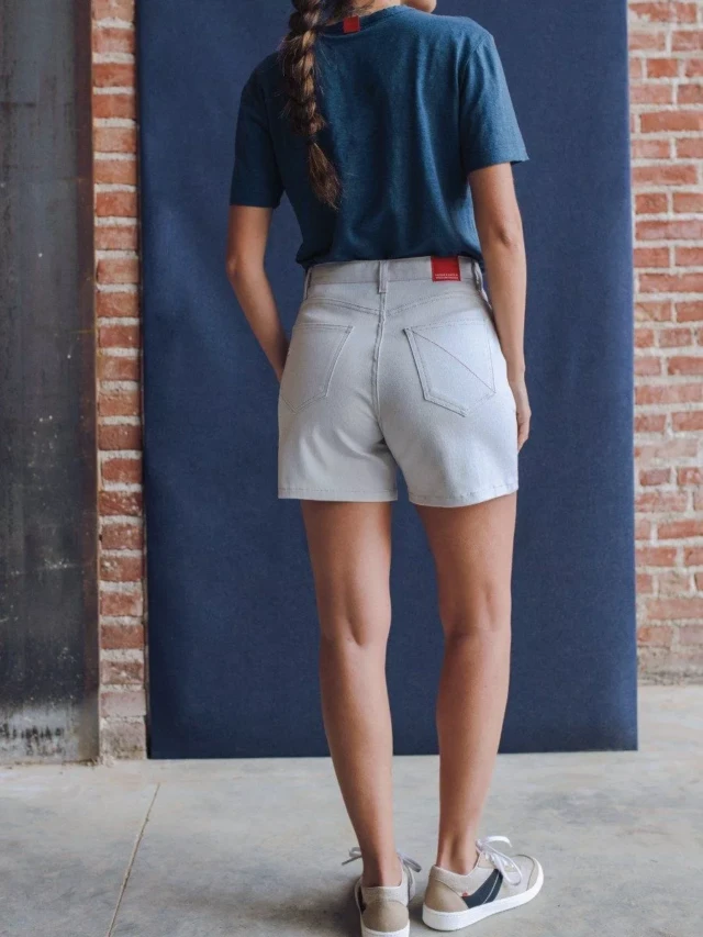 1083 - SHORT JEANS 276H coton bio filidenim flex uni bleu glacier
