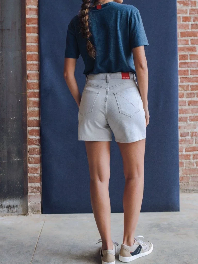 1083 - SHORT JEANS 276H coton bio filidenim flex uni bleu glacier
