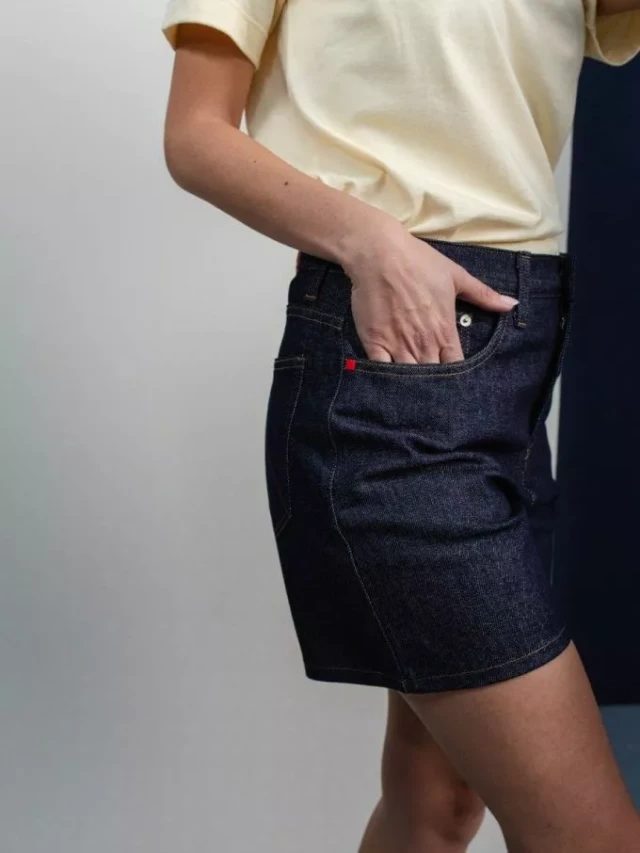 1083 - Short jeans 276h large taille haute