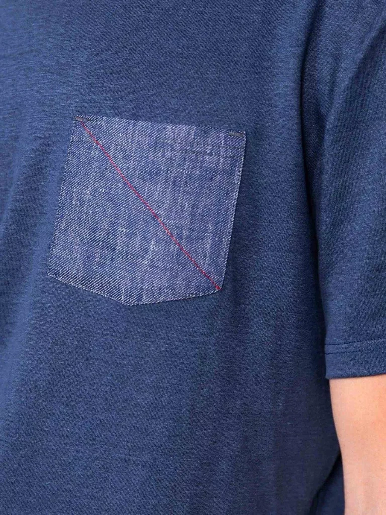1083 - T-SHIRT LIN 307 LEMAHIEU  bleu Homme