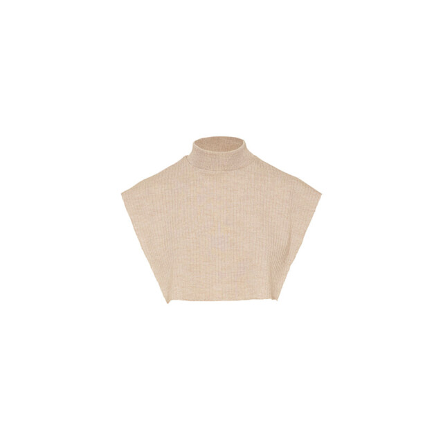 Maison-solfin - Col plastron mixte laine mérinos beige chaud – U