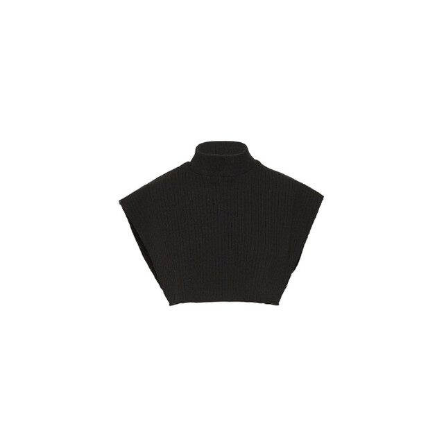 Maison-solfin - Col plastron mixte laine mérinos noir – U
