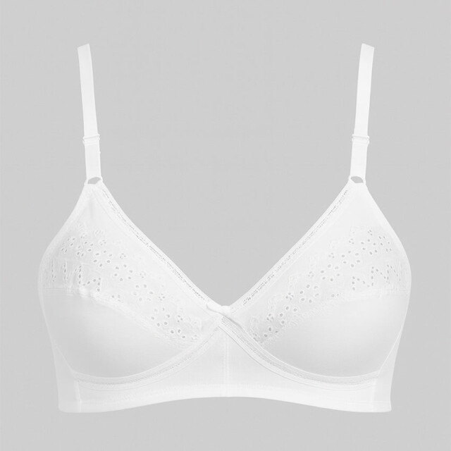 Maison-solfin - Soutien-gorge sans armatures en coton blanc – 105C