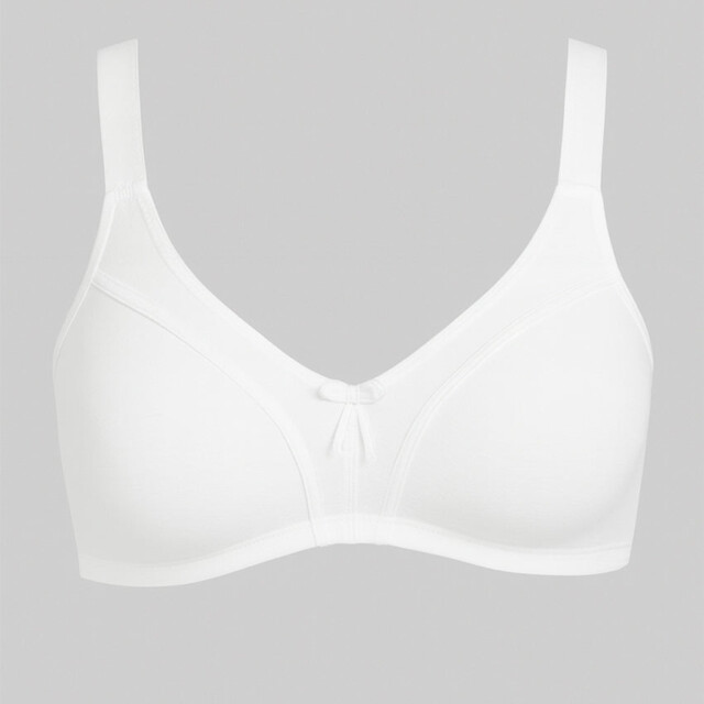 Maison-solfin - Soutien-gorge sans armatures en coton blanc – 100C