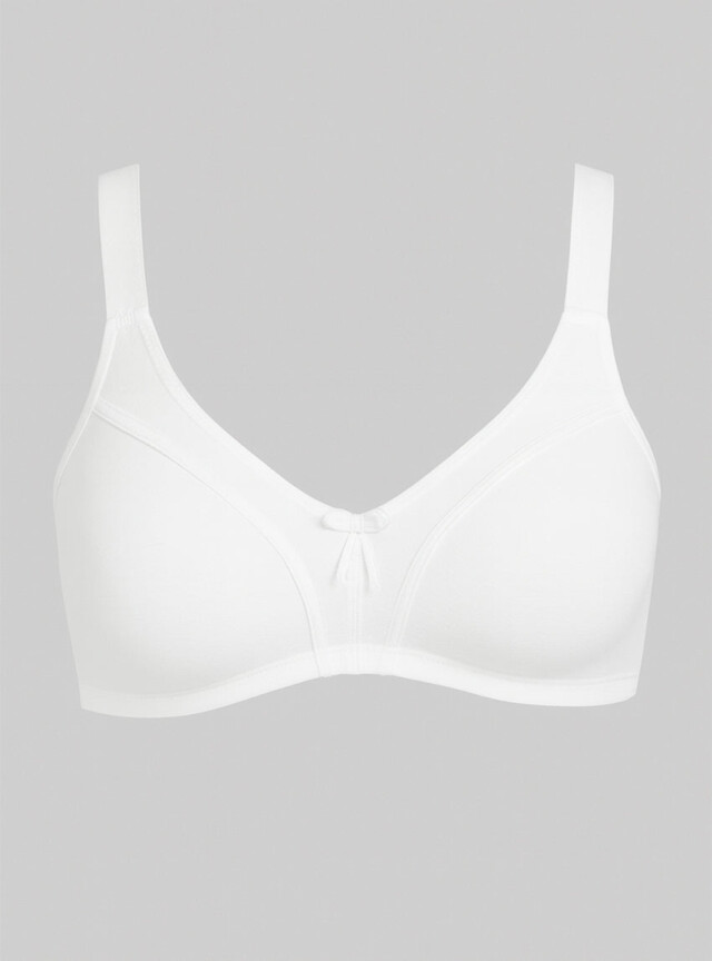 Maison-solfin - Soutien-gorge sans armatures en coton blanc – 100C