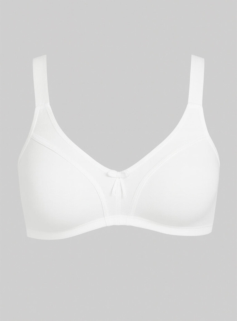 Maison-solfin - Soutien-gorge sans armatures en coton blanc – 100C