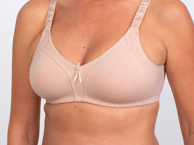 3208 RDE 1 soutien gorge coton rose poudre Maison-solfin - Soutien-gorge sans armatures en coton rose poudre – 95C