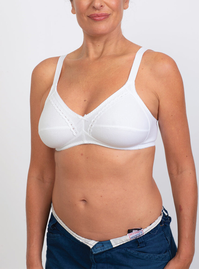 MAISON SOLFIN - Soutien gorge coton sans armatures en coton blanc