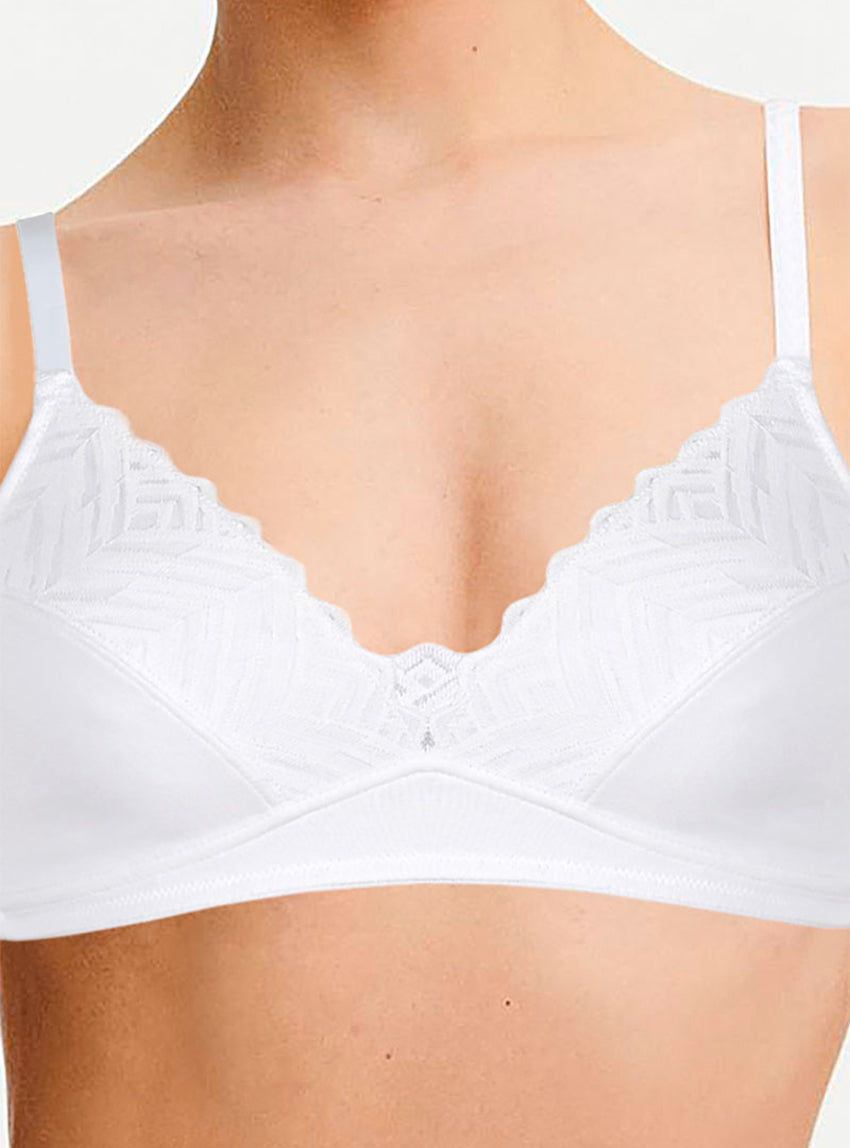 3268 1 1 soutien gorge coton blanc Maison Solfin - Soutien-gorge confort coton blanc – 105E