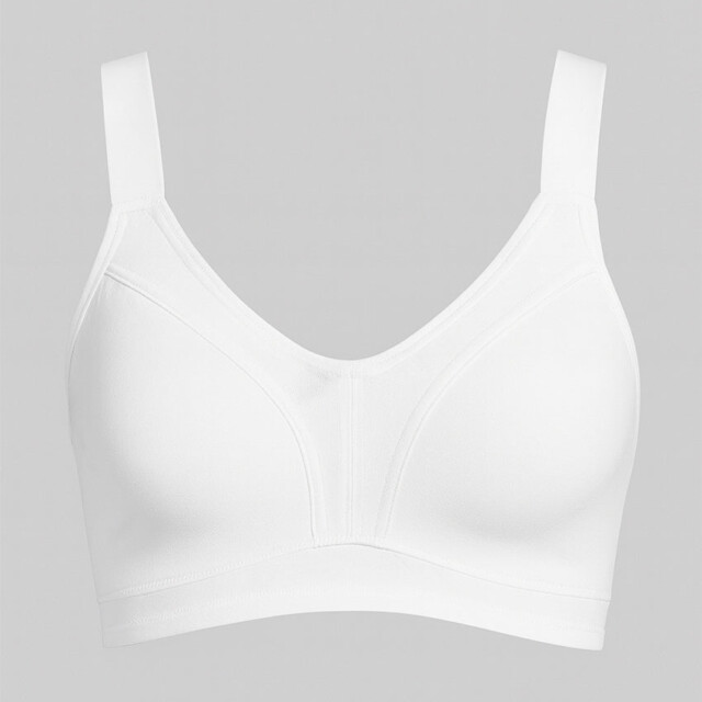 Maison-solfin - Soutien-gorge maintien sans armatures en coton blanc – 110C