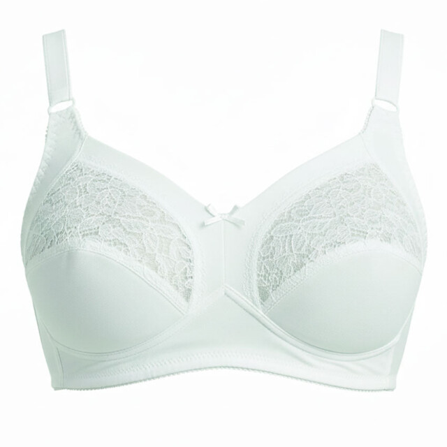 Maison Solfin - Soutien-gorge sans armatures en coton blanc – 115C